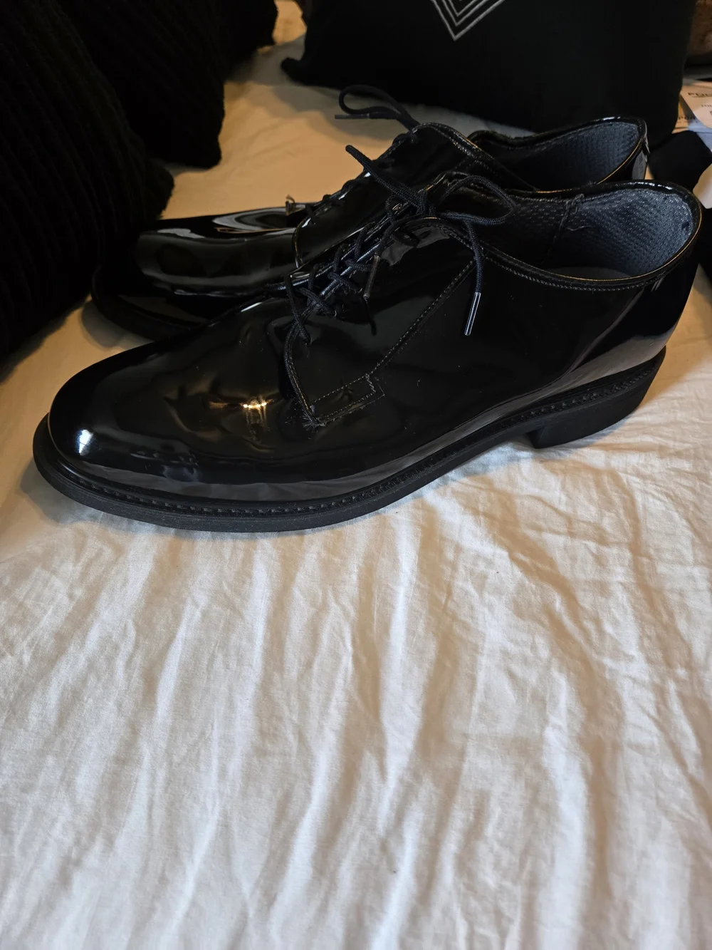 Bates 00941A Men's Patent Leather Uniform Dress Shoes Black Size 14D Military Po